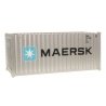 20′ Corrugated Container - Assembled -- Maersk, HO, Walthers SceneMaster 8060