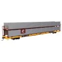 89′ Flatcar w/Bi-Level Shielded Auto Rack - Ready to Run -- Conrail Rack/ Trailer-Train Flatcar , HO, WalthersMainline 8112