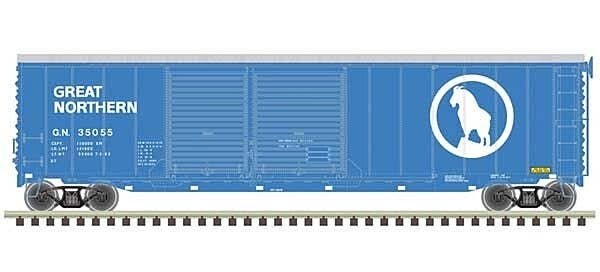 Postwar 50′ Double-Door Boxcar - Ready to Run - Master(R) -- Great Northern 35055 (B, HO, Atlas Model Railroad Co. 20006579