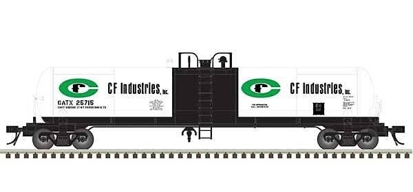 GATX 20,700-Gallon Tank Car - Ready to Run - Master(R) -- CF Industries GATX 25750 (, HO, Atlas Model Railroad Co. 20006965