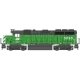 EMD GP40 - Econami Sound and DCC -- Burlington Northern 3030 (Cascade Green, black, white)