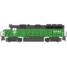 EMD GP40 - Econami Sound and DCC -- Burlington Northern 3030 (Cascade Green, black, white)