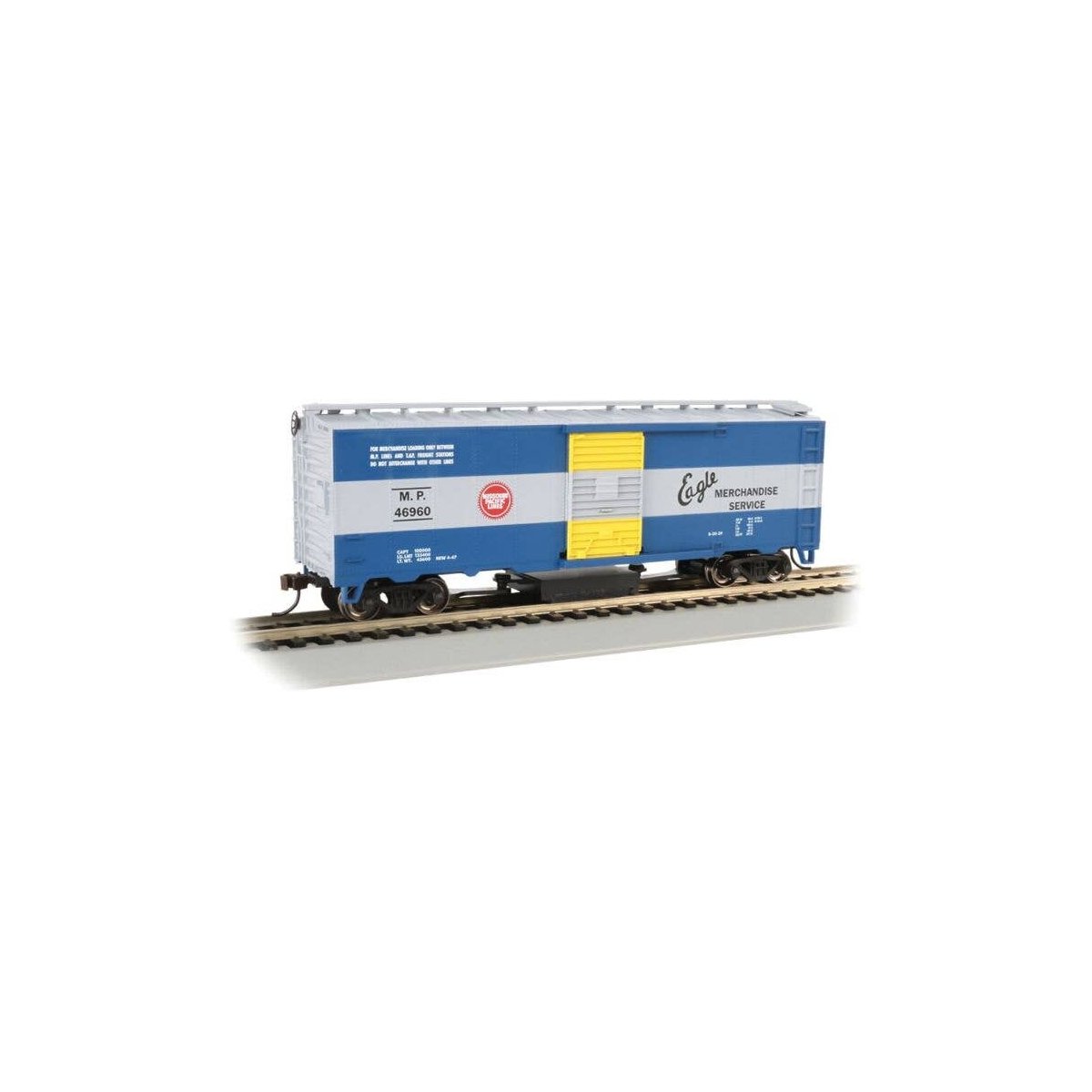 Track Cleaning 40′ Boxcar w/Removable Dry Pad - Ready-to-Run -- Missouri Pacific, HO, Bachmann Industries 16318