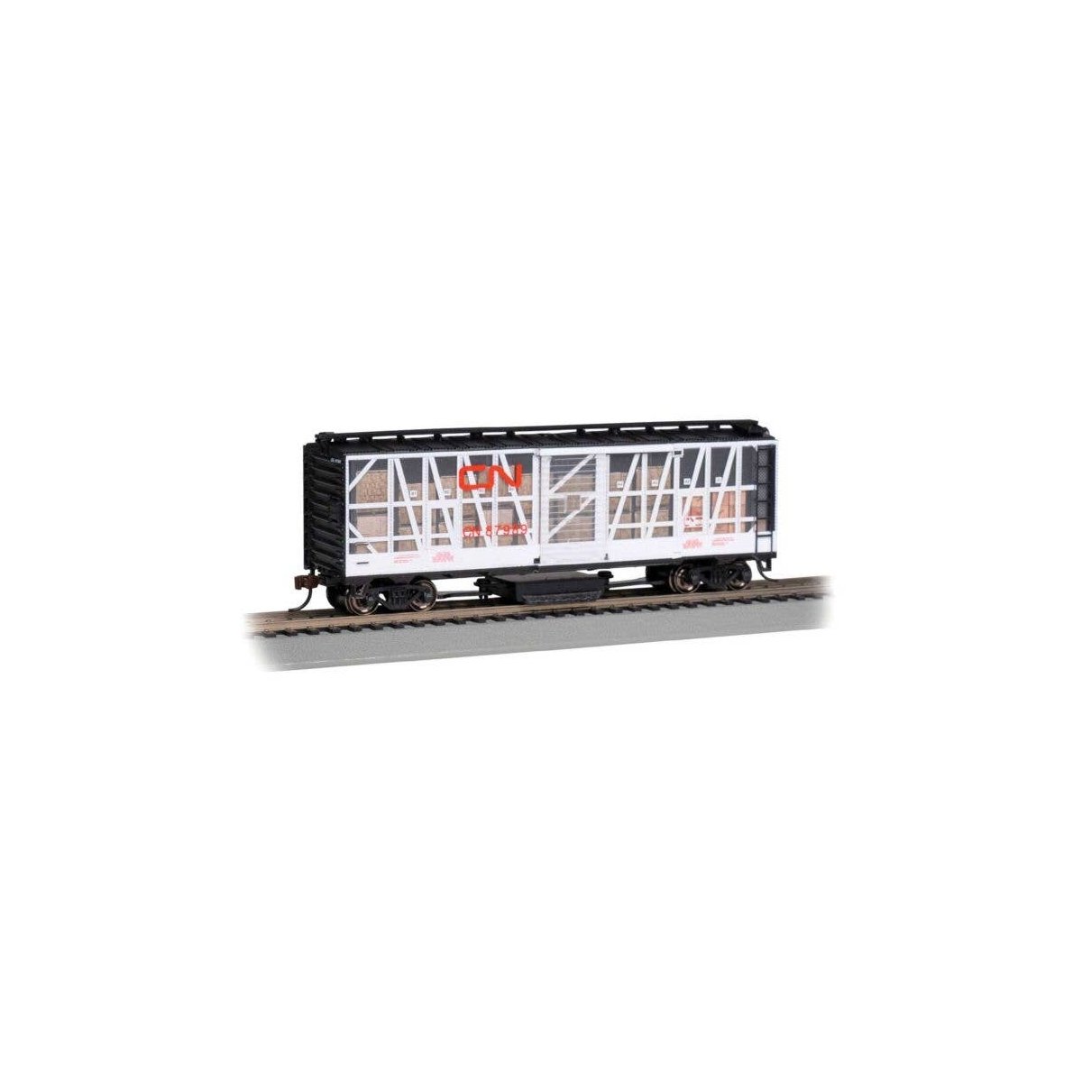 Track Cleaning 40′ Boxcar, Removable Dry Pad - Ready to Run - Silver Series -- Canadian Nati, HO, Bachmann Industries 16323