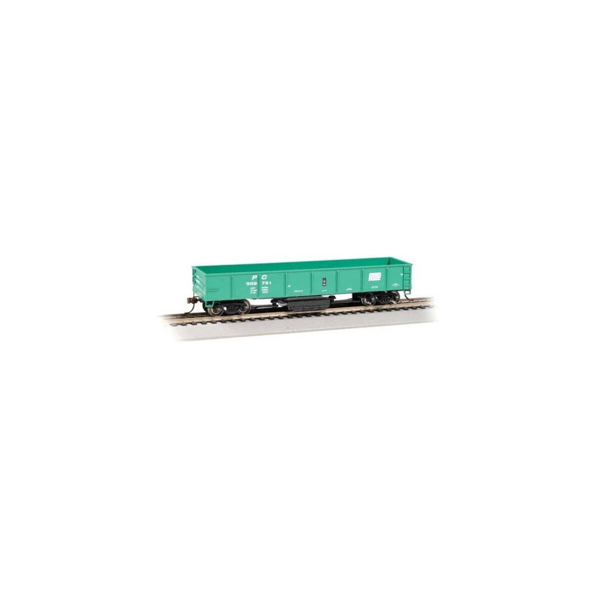 Track Cleaning 40′ Gondola w/Removable Dry Pad - Ready-to-Run -- Penn Central 509791 (Jade G, HO, Bachmann Industries 16341