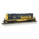 EMD GP7 - Standard DC -- Santa Fe 2686 (Pinstripe Scheme, blue, yellow)