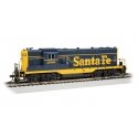 EMD GP7 - Standard DC -- Santa Fe 2686 (Pinstripe Scheme, blue, yellow), HO, Bachmann Industries 69104