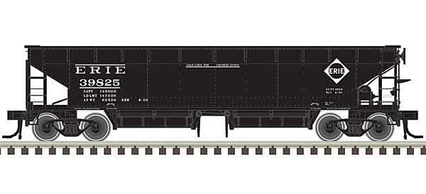 70-Ton Hart Ballast Car 3-Pack - Ready to Run - Master(R) -- Erie 39842, 39850, 3985, HO, Atlas Model Railroad Co. 20006811
