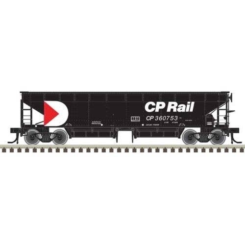 70-Ton Hart Ballast Car - Ready to Run - Master(R) -- Canadian Pacific 360986 (black,, N, Atlas Model Railroad Co. 50006613