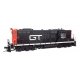 EMD GP9 - Standard DC -- Grand Trunk Western 4544 (black, white, orange), HO, WalthersProto 49804