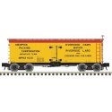 36′ Wood Reefer - Ready to Run - Master(R) -- Memphis Packing Corporation 430 (white, red), HO, Atlas Model Railroad Co. 20007