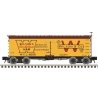 36′ Wood Reefer - Ready to Run - Master(R) -- Wilson Packing Certified Ham 4824 (yellow, Boxcar Red, red)
