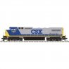 GE Dash 8-40CW - Standard DC - Master(R) Silver -- CSX 7880 (YN2, blue, gray, yellow, HO, Atlas Model Railroad Co. 10004488