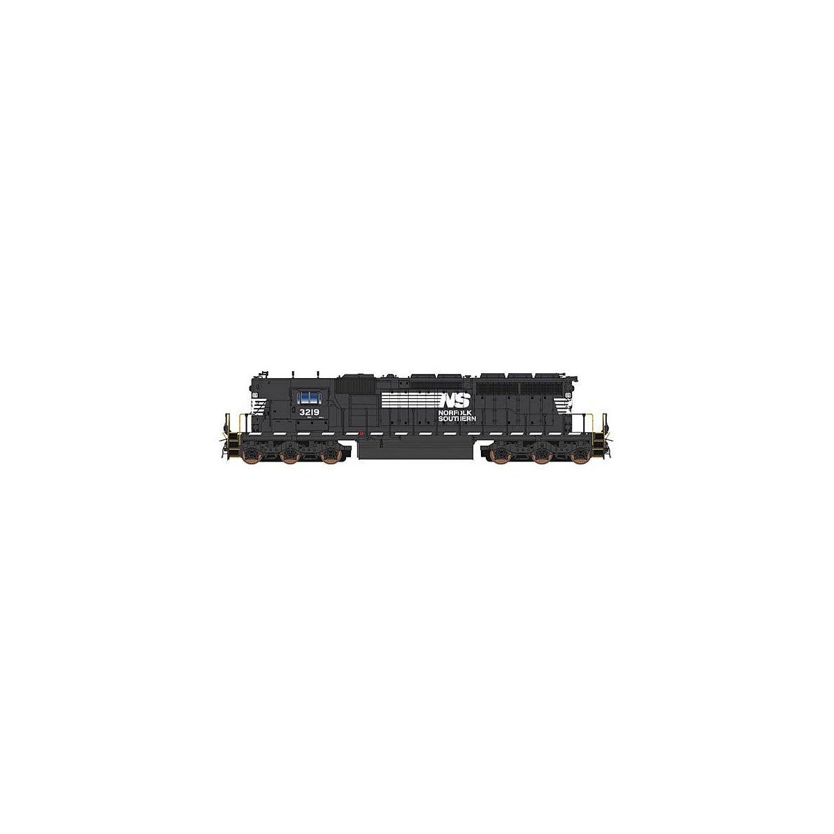 EMD SD40-2 High Hood w/LokSound & DCC -- Norfolk Southern (black, white), N, Intermountain Railway Company 69388S