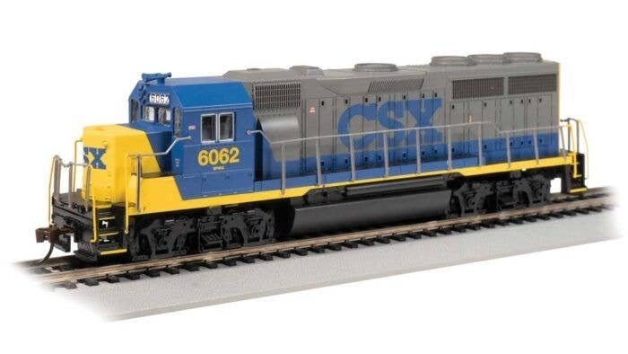 EMD GP40 - DCC -- CSX 6062 (Bright Future, gray, blue, yellow), HO, Bachmann Industries 60314