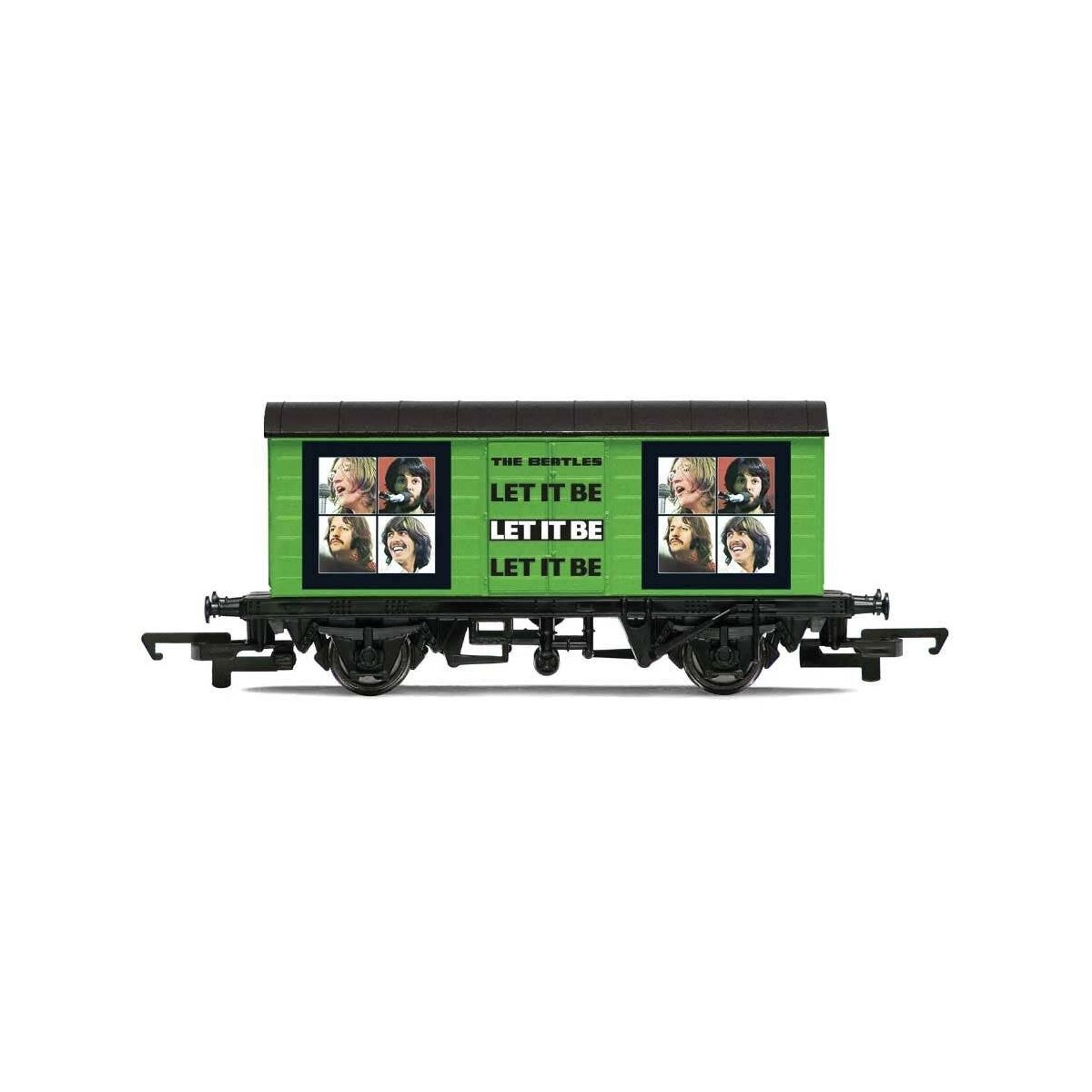 4-Axle European Boxcar - OO Scale for HO Track, NEM Couplers - Ready to Run -- Beatles `Let it Be` (Full Color)