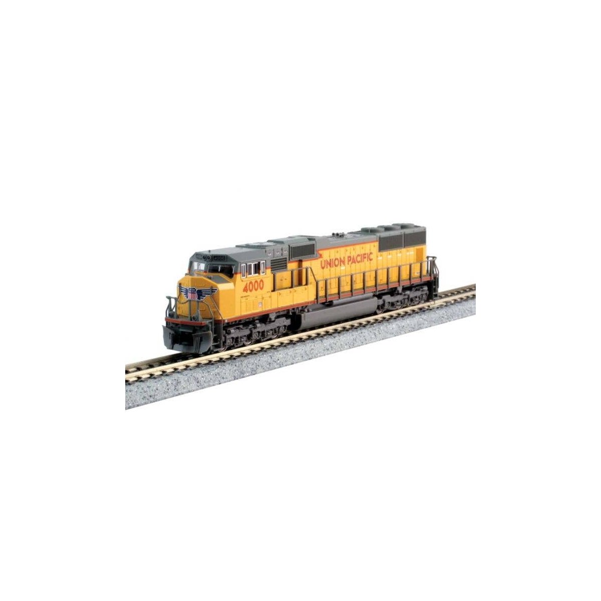 EMD SD70M w/Standard Flat Radiators - Standard DC -- Union Pacific 4364 (Armour Yellow, gray, red , N, Kato USA Inc 1767615