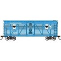 40′ Animated Stock Car with Cattle - Ready to Run - Silver Series(R) -- Great Northern 56385 (Big Sky Blue), HO, Bachmann Indu