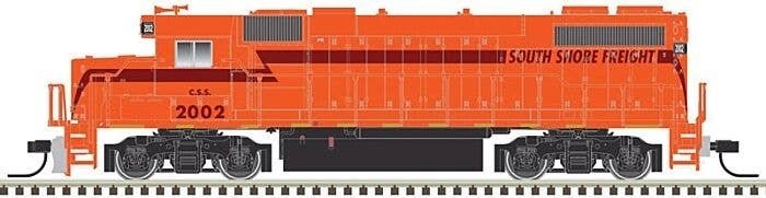EMD GP38-2 Phase II - Standard DC -- South Shore Freight 2005 (orange, maroon, silver, N, Atlas Model Railroad Co. 40004815