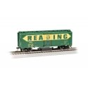 Track Cleaning 40′ Boxcar w/Removable Dry Pad - Ready-to-Run -- Reading 111212 (green, yellow, Billboard Reading), HO, Bachman