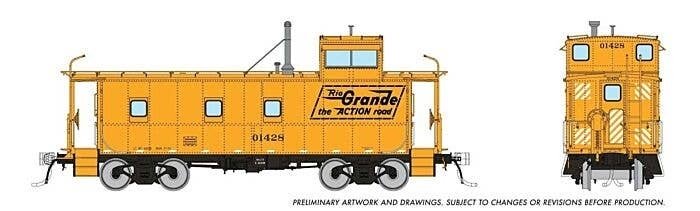 D&RGW End-Cupola Steel Caboose Postwar Modifications - Ready to Run -- Denver & Rio Grande We, HO, Rapido Trains Inc 225019