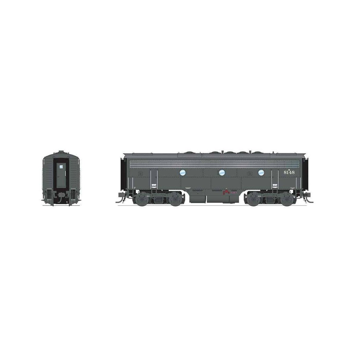 EMD F7B - Sound and DCC - Paragon4(TM) -- Southern Pacific 8192 (gray, red)