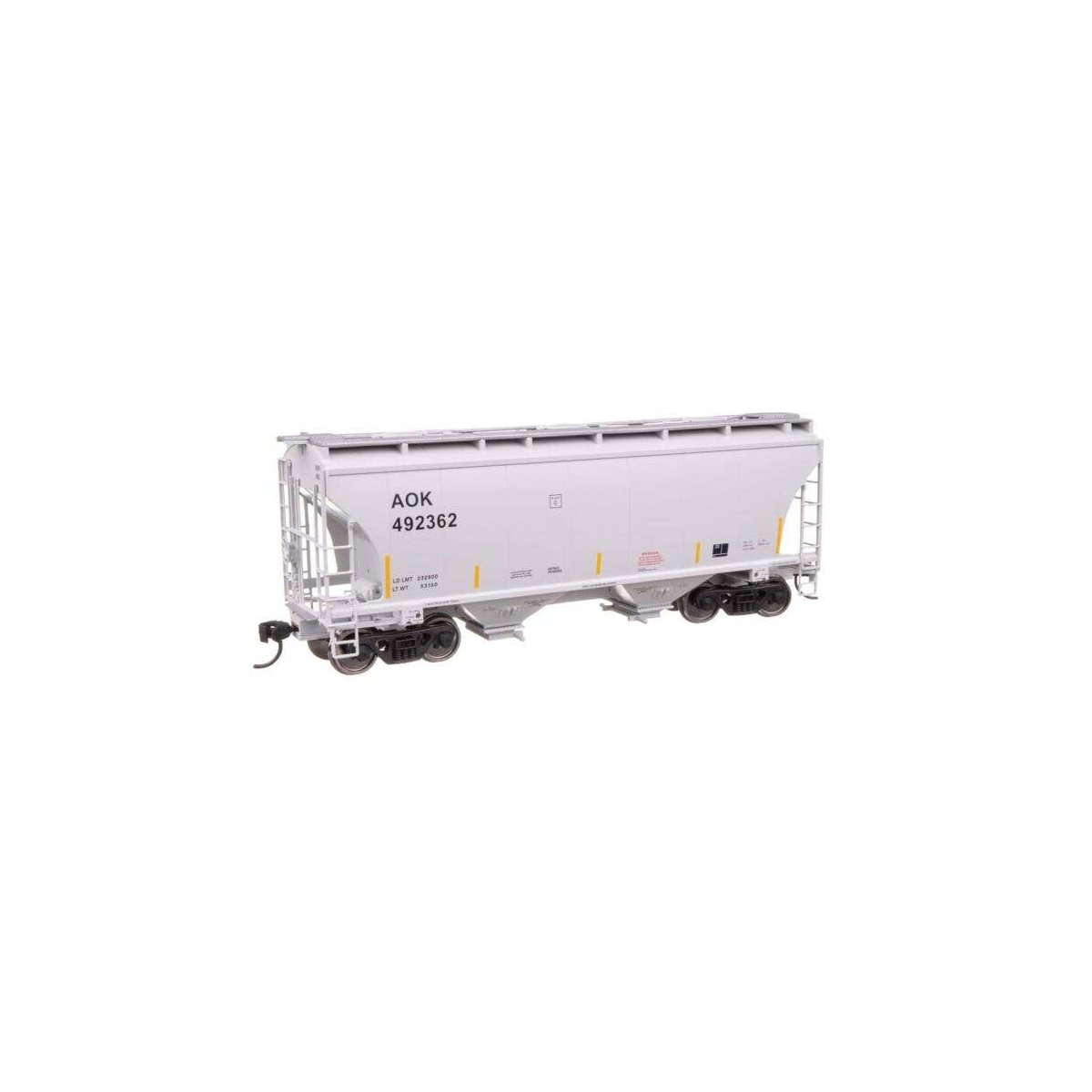 39′ Trinity 3281 2-Bay Covered Hopper - Ready-to-Run -- Arkansas-Oklahoma Railroad 492362, HO, WalthersMainline 49303