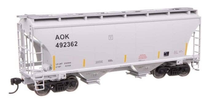 39′ Trinity 3281 2-Bay Covered Hopper - Ready-to-Run -- Arkansas-Oklahoma Railroad 492362, HO, WalthersMainline 49303