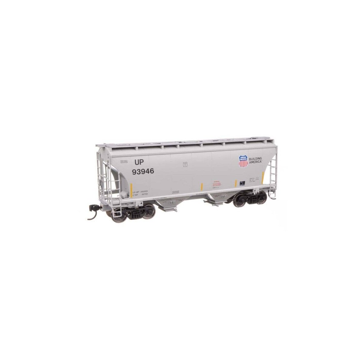 39′ Trinity 3281 2-Bay Covered Hopper - Ready-to-Run -- Union Pacific(R) 93946, HO, WalthersMainline 49326
