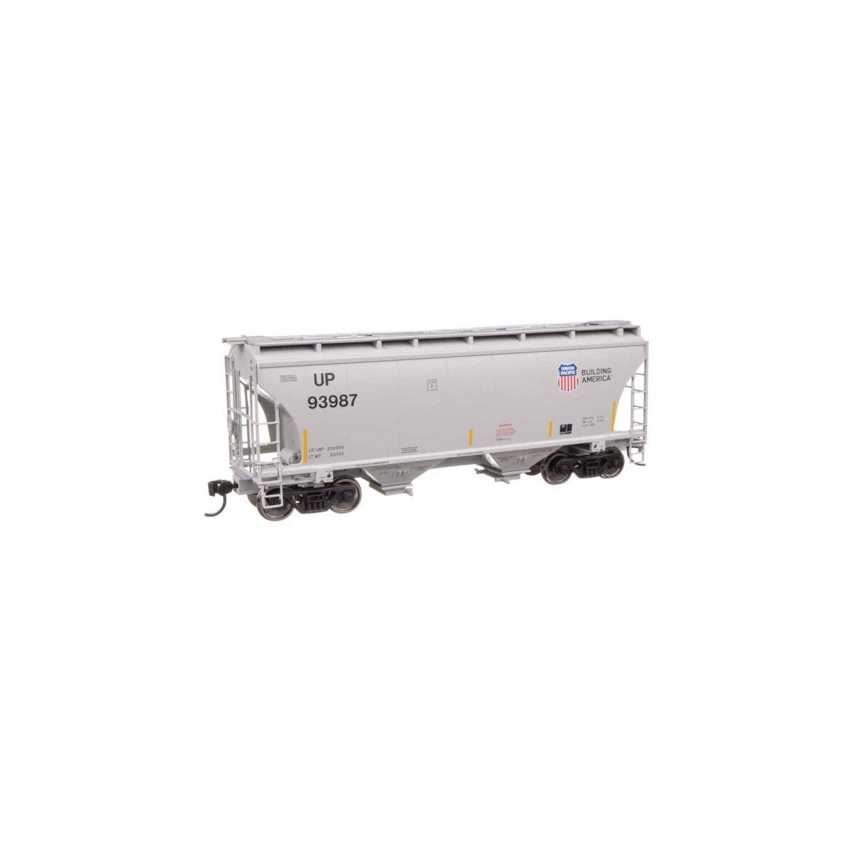39′ Trinity 3281 2-Bay Covered Hopper - Ready-to-Run -- Union Pacific(R) 93987, HO, WalthersMainline 49327
