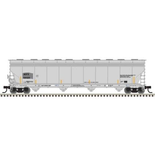 ACF 5800 4-Bay Covered Hopper - Ready to Run - Master(R) -- ACFX 69329 (gray, black,, HO, Atlas Model Railroad Co. 20007669