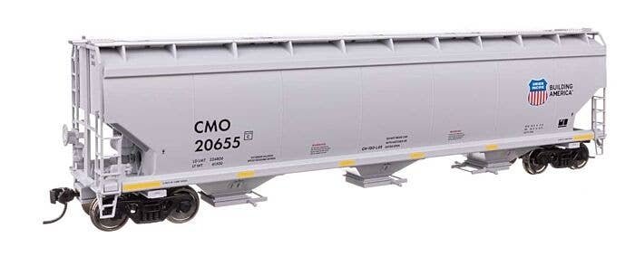 60′ NSC 5150 3-Bay Covered Hopper - Ready to Run -- Union Pacific(R) 20655, HO, WalthersMainline 7748