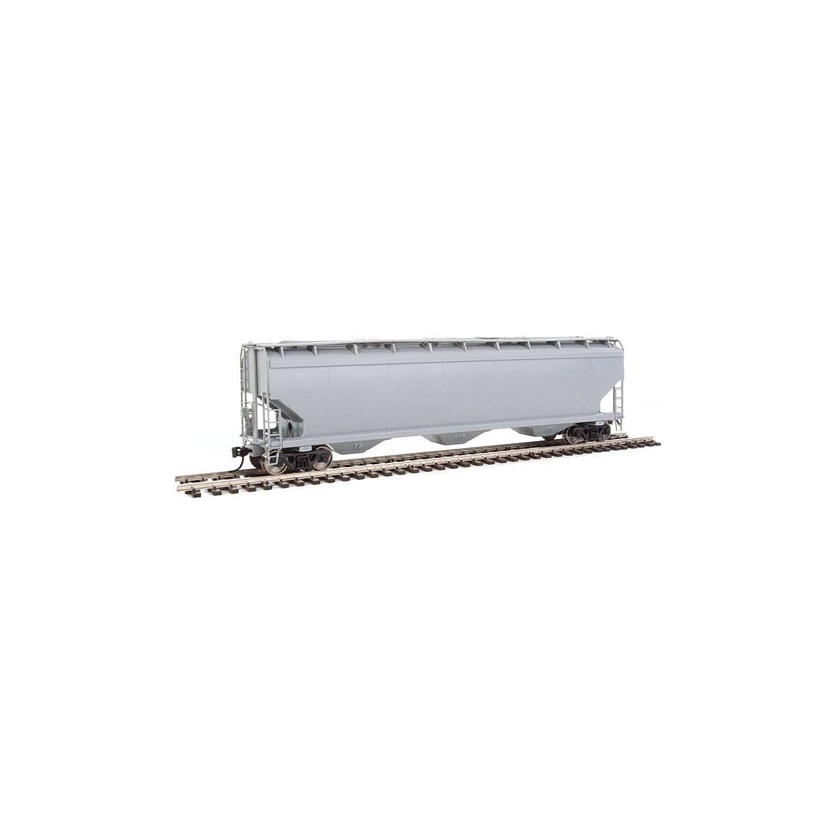 60′ NSC 5150 3-Bay Covered Hopper - Ready to Run -- Undecorated, HO, WalthersMainline 7600