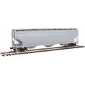 60′ NSC 5150 3-Bay Covered Hopper - Ready to Run -- Undecorated, HO, WalthersMainline 7600