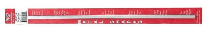 Square Aluminum Tube - 12` 30cm Long -- 7/32` 5.56mm OD .014` .36mm Thick Wall, All Scales, K & S Engineering 83014