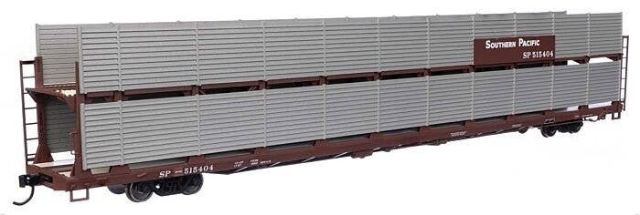 89′ Flatcar w/Bi-Level Shielded Auto Rack - Ready to Run -- Southern Pacific(TM) Rack / Flatcar , HO, WalthersMainline 8125