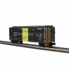 40′ Steel Stock Car - 3-Rail - Ready to Run - Trainman(R) -- Ferrocarril Del Pacifico (black, yellow), O, Atlas O 2002413