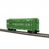 40′ Steel Stock Car - 3-Rail - Ready to Run - Trainman(R) -- Chicago, Burlington & Quincy (green, white)