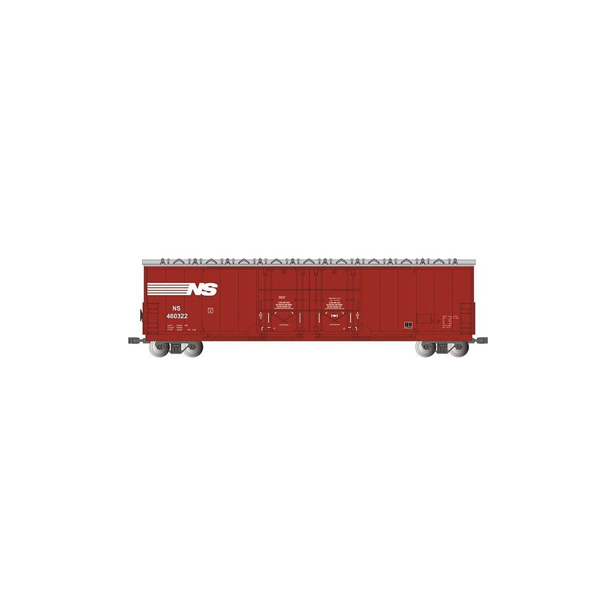Evans 53Õ Double-Plug-Door Boxcar - Ready to Run -- Norfolk Southern 460322 (Boxcar Red, whit, G, Bachmann Industries 93572