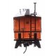 Milwaukee Road Rib Sided Caboose -- Milwaukee Road 991875 (orange, black oil stove), HO, WalthersProto 103655