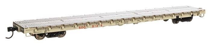 60′ Pullman-Standard Flatcar - Ready to Run -- Soo Line 5126, HO, WalthersMainline 5409