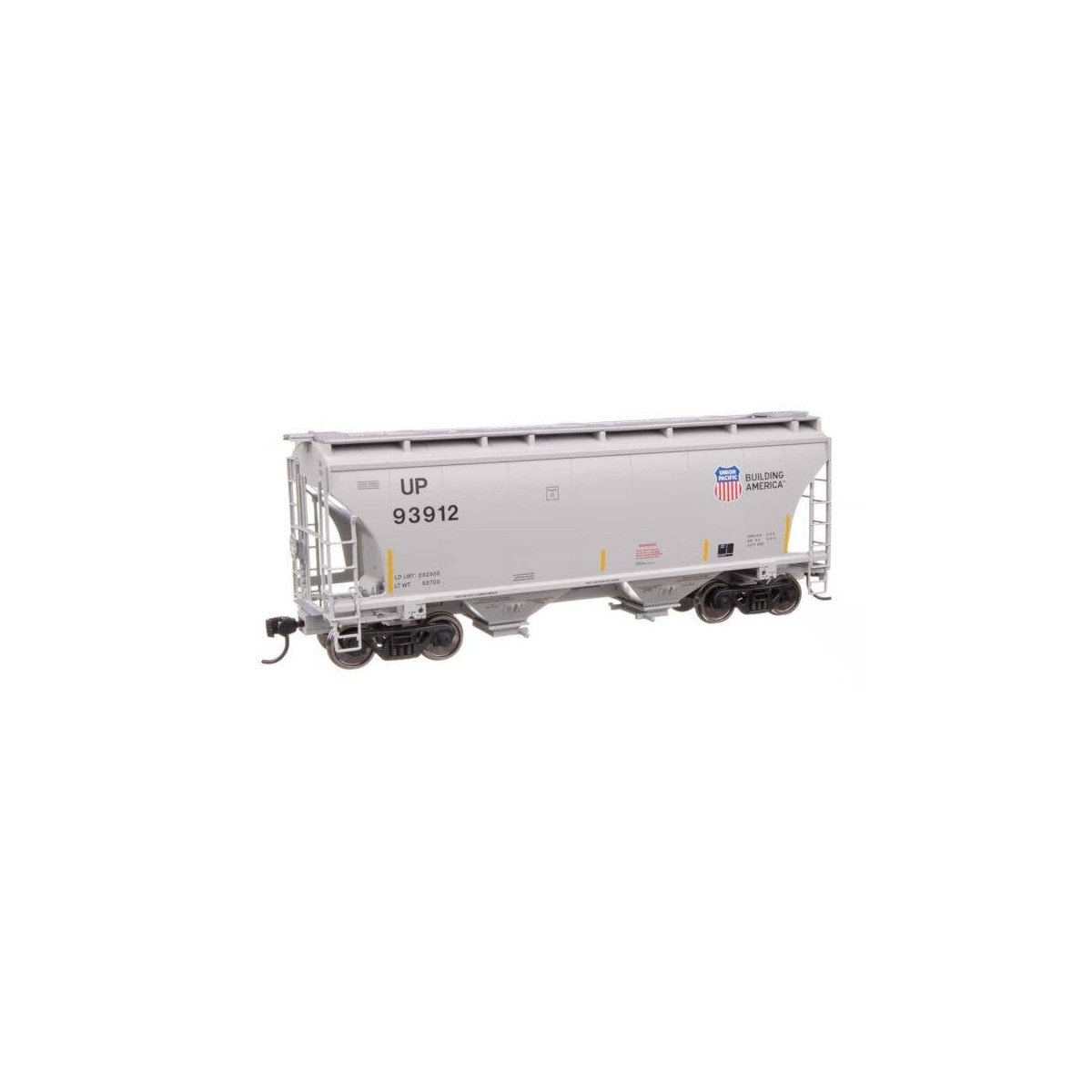 39′ Trinity 3281 2-Bay Covered Hopper - Ready-to-Run -- Union Pacific(R) 93912, HO, WalthersMainline 49325