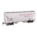 39′ Trinity 3281 2-Bay Covered Hopper - Ready-to-Run -- Winchester & Western 9693, HO, WalthersMainline 49332