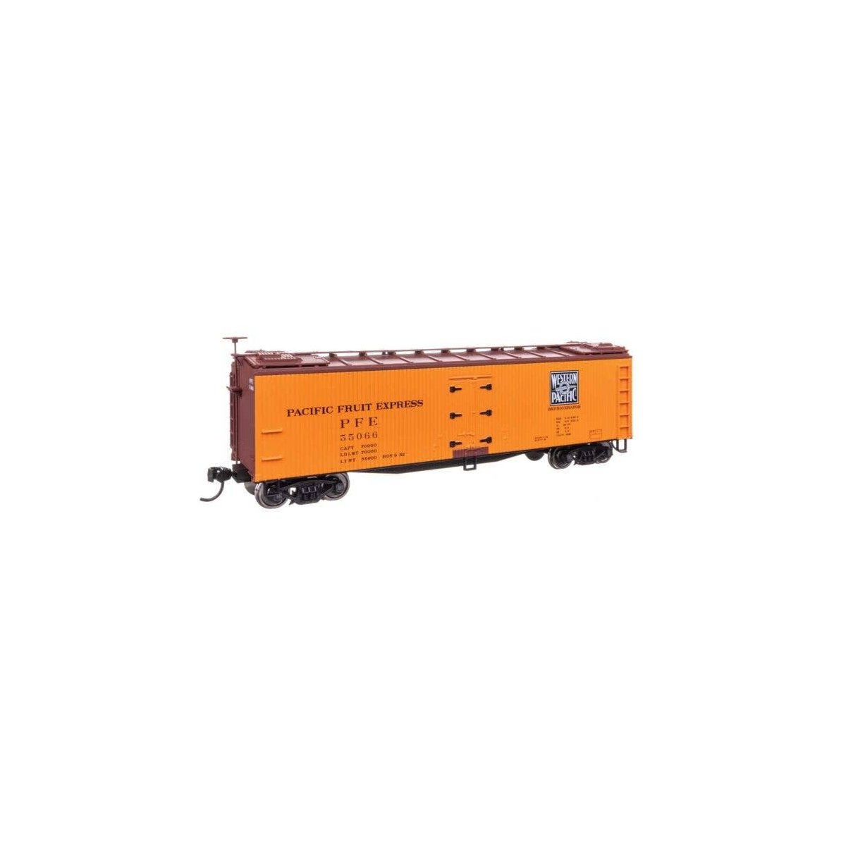 40′ Early Reefer - Ready To Run -- Pacific Fruit Express WP 55066, HO, WalthersMainline 41236