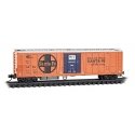 51` 3-3/4` Rib-Side Mechanical Reefer - Ready to Run -- Santa Fe 2604 (orange, blue, black, M, N, Micro Trains Line 7000120