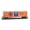 51` 3-3/4` Rib-Side Mechanical Reefer - Ready to Run -- Santa Fe 2604 (orange, blue, black, M, N, Micro Trains Line 7000120