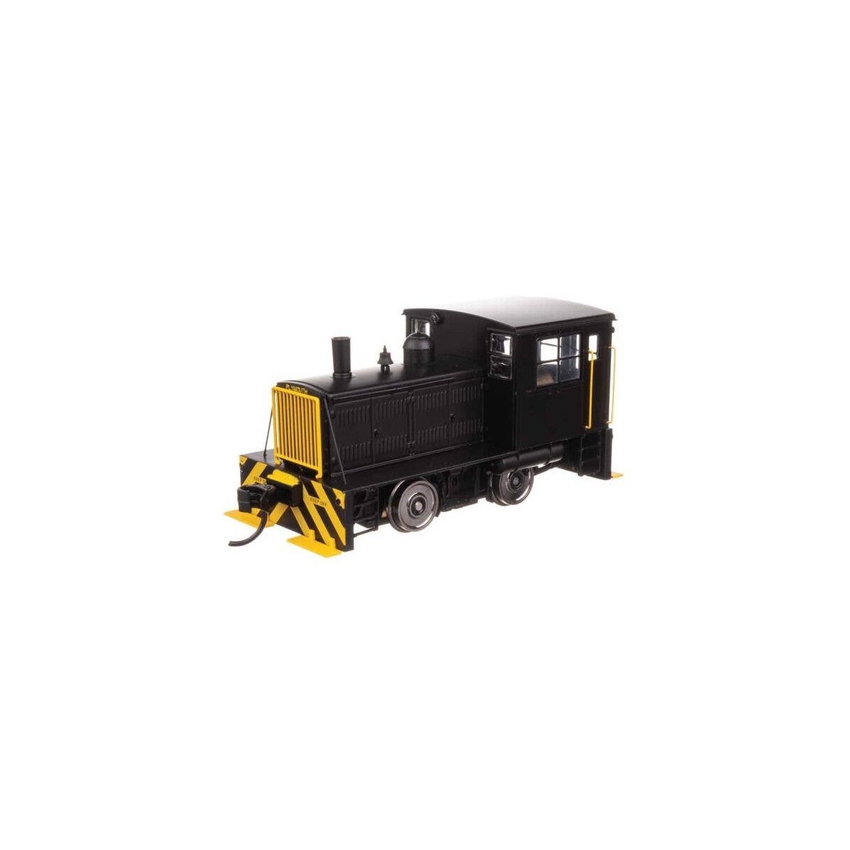 Plymouth ML-8 Industrial Switcher - Standard DC -- Black with Yellow Stripes, HO, WalthersMainline 10019