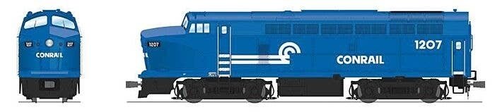 Baldwin RF16 Sharknose A-Unpowered B Set w/Sound & DCC - Paragon4(TM) -- Conrail 1207, 3, HO, Broadway Limited Imports 7702