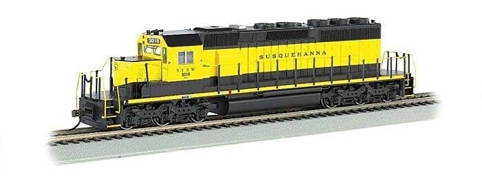 EMD SD40-2 - DCC -- New York, Susquehanna & Western 3018 (black, yellow), HO, Bachmann Industries 60914