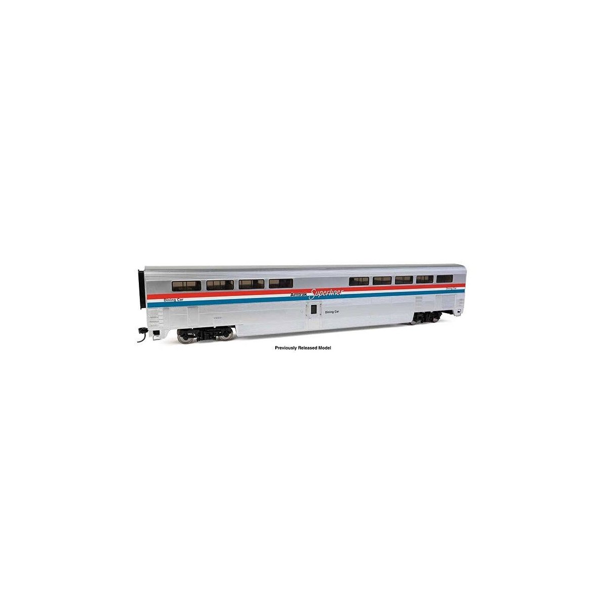 85′ Pullman-Standard Superliner I Diner - Lighted - Ready to Run -- Amtrak(R) 38003 (Phase III), HO, WalthersProto 12034